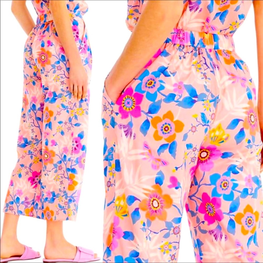 J Crew Liberty  wide leg crop pants 8